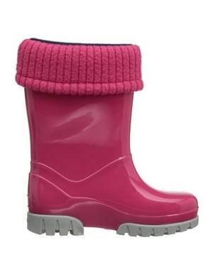 Term Footwear Roll Top Wellington Boots - Pink